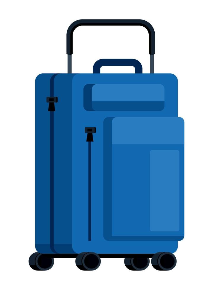blue modern suitcase vector