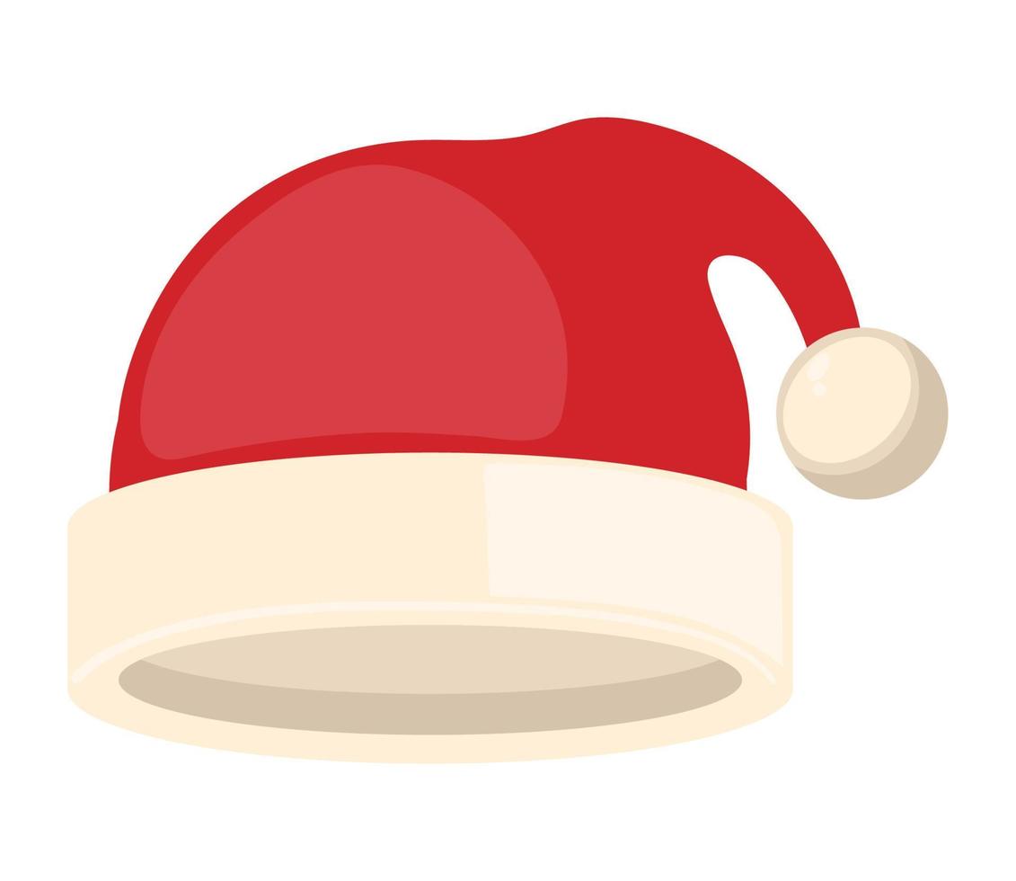 sombrero de santa de navidad vector