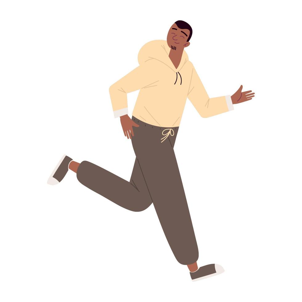 runner afro american man vector