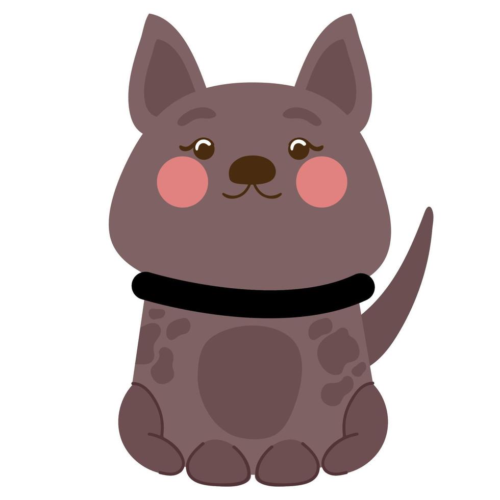 little dog icon vector