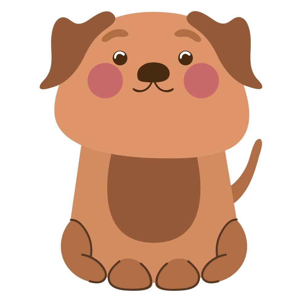 icono de perro de dibujos animados vector