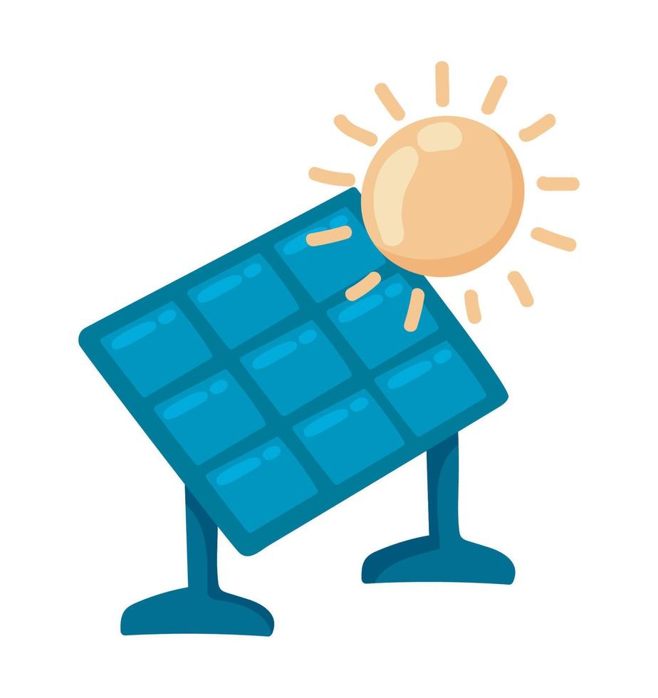 panel solar energía verde vector