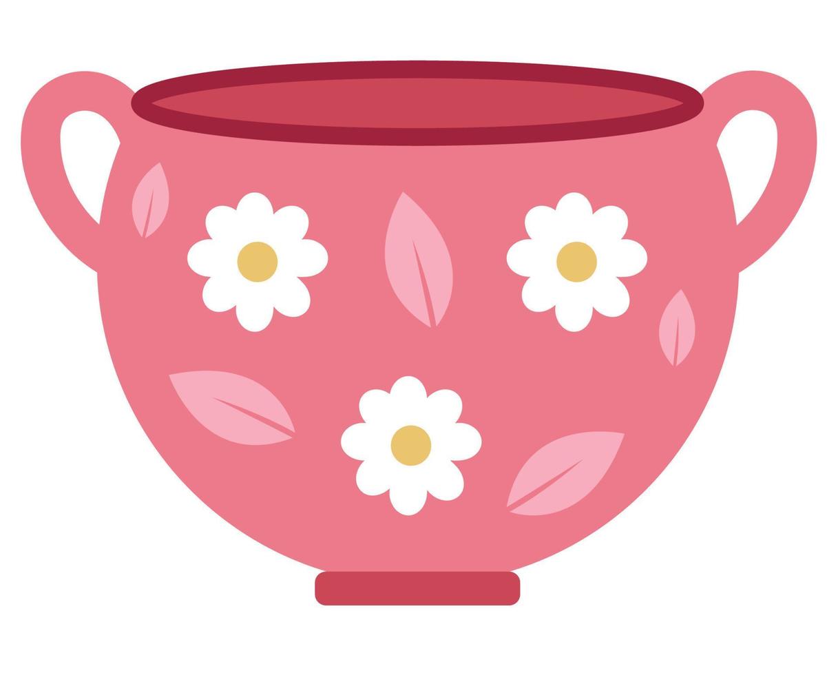 bowl with flowers vector