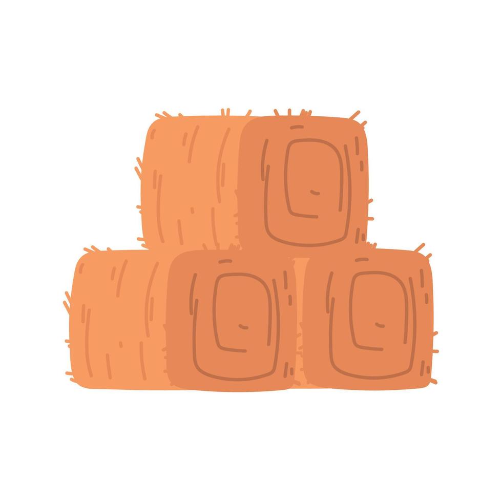 stack of bales hay vector