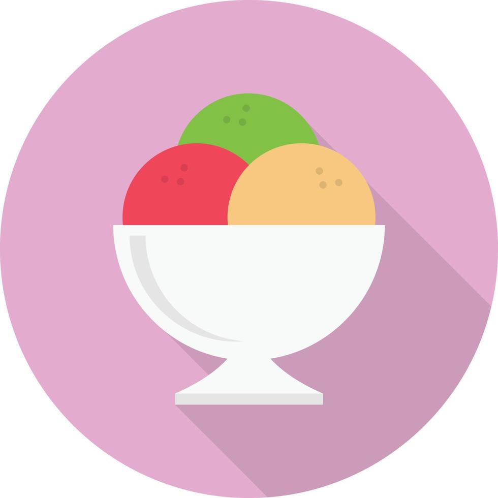 tazón de helado ilustración vectorial sobre un fondo. símbolos de calidad premium. iconos vectoriales para concepto y diseño gráfico. vector