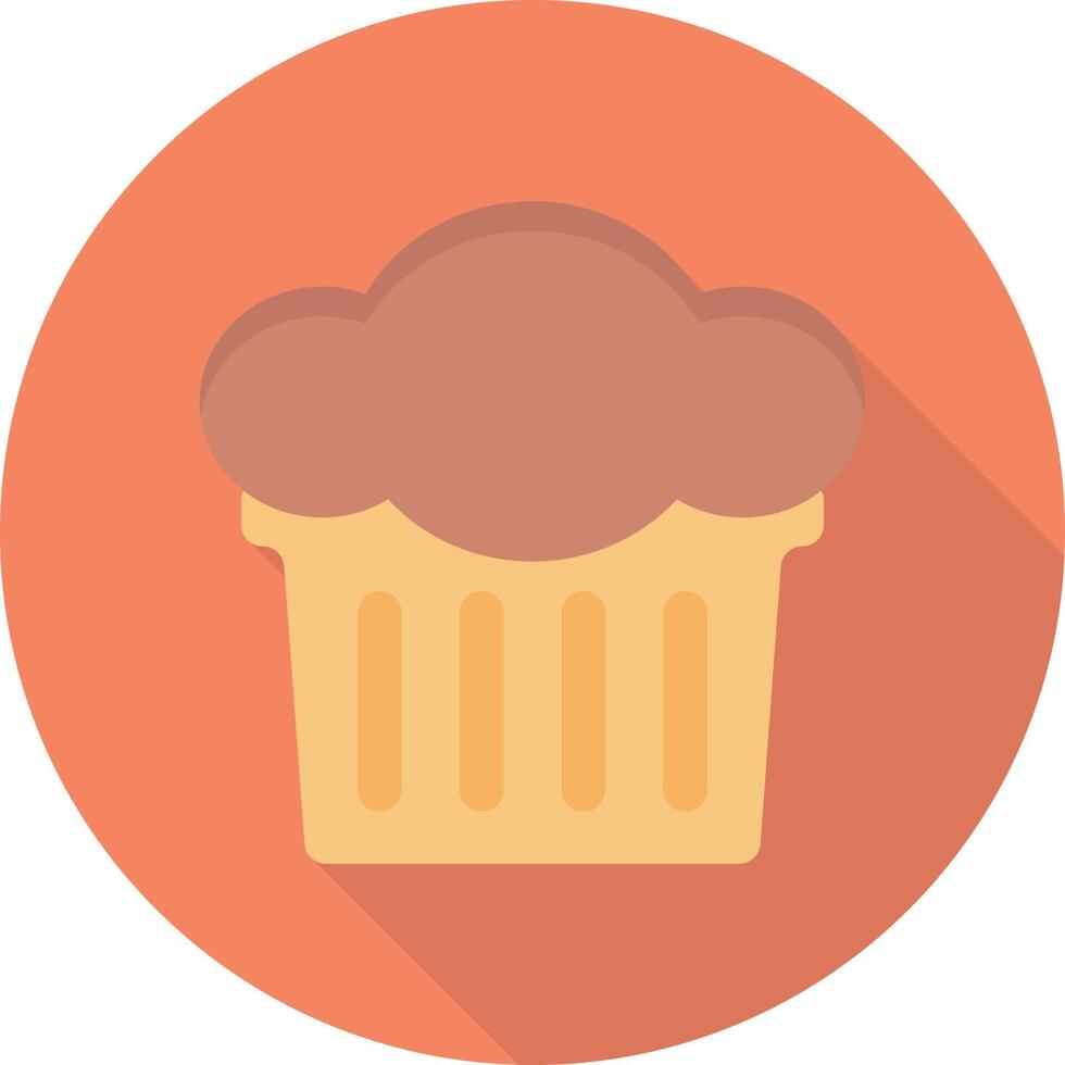 ilustración de vector de cupcake en un fondo. símbolos de calidad premium. iconos vectoriales para concepto y diseño gráfico.