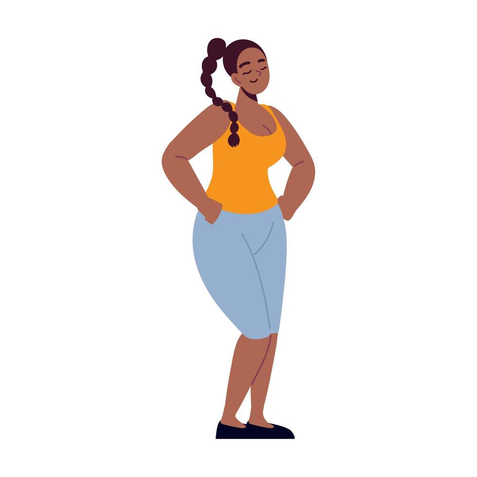 mujer afroamericana vector