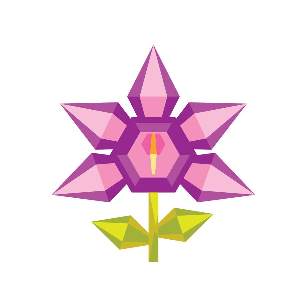 flower geometric icon vector