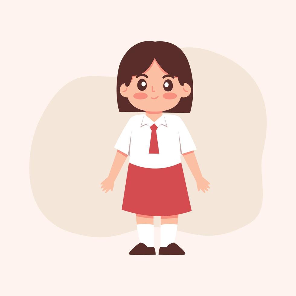 Girl Student elementary school vector