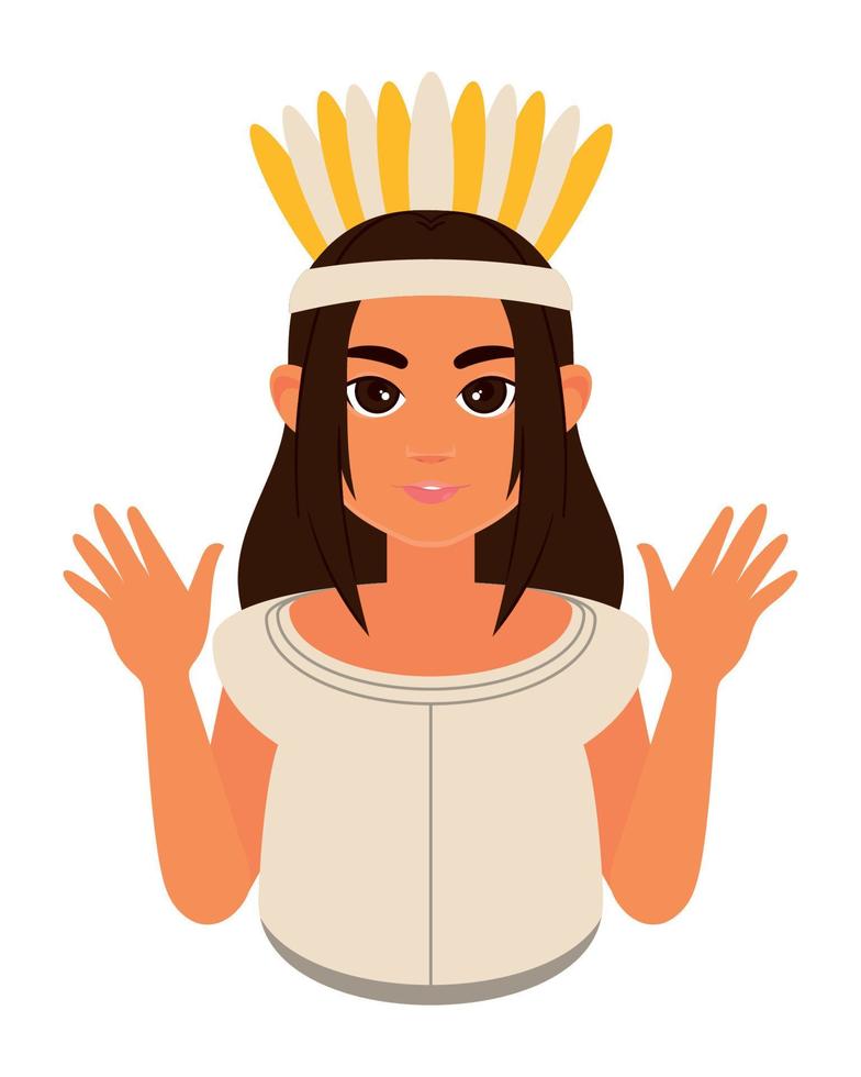 andean woman character vector