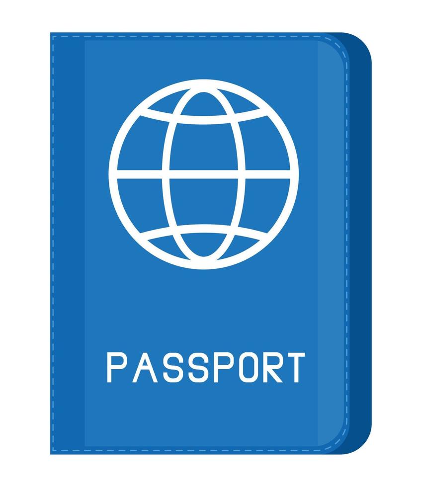 identificación de viaje del pasaporte vector