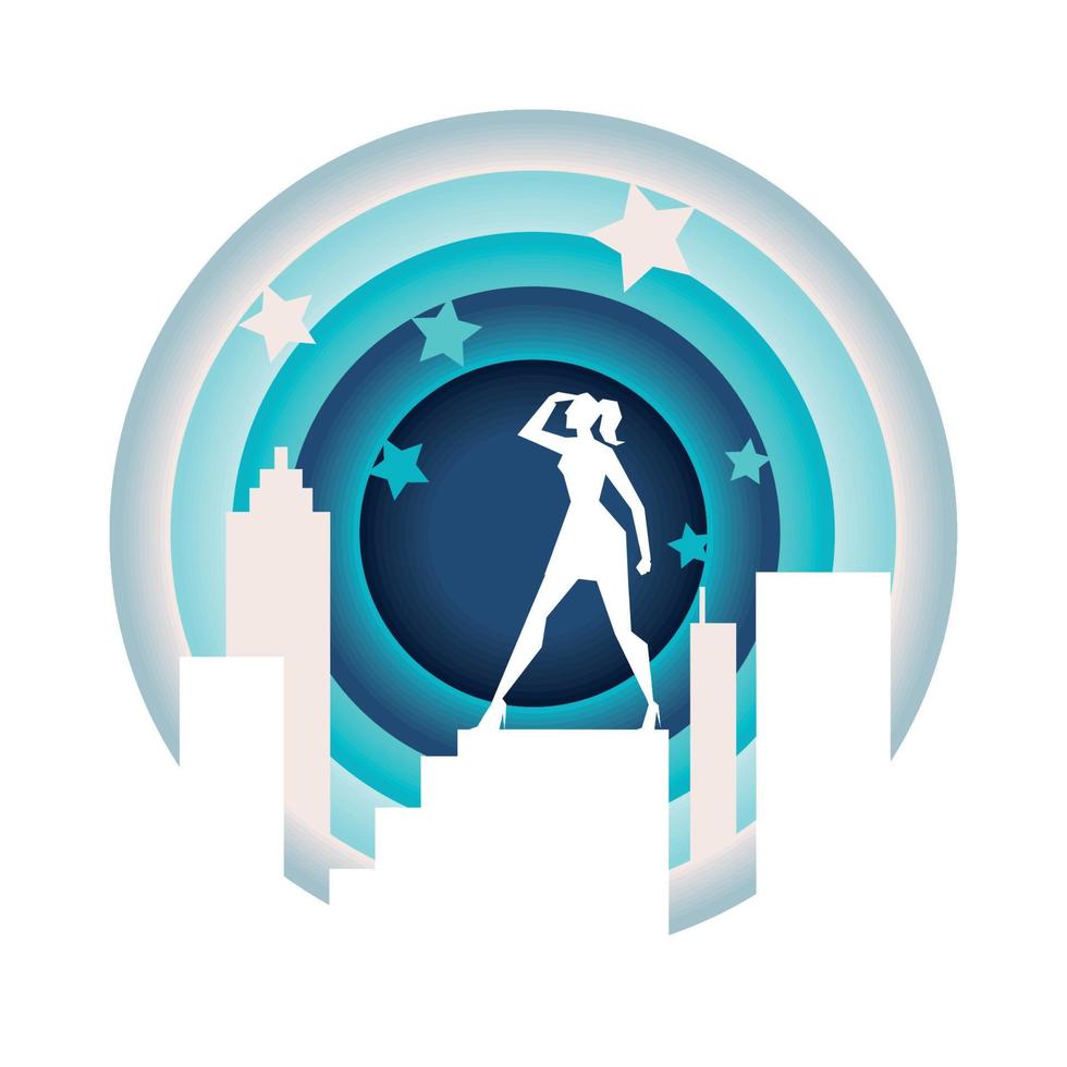 business woman looking for opportunities vector