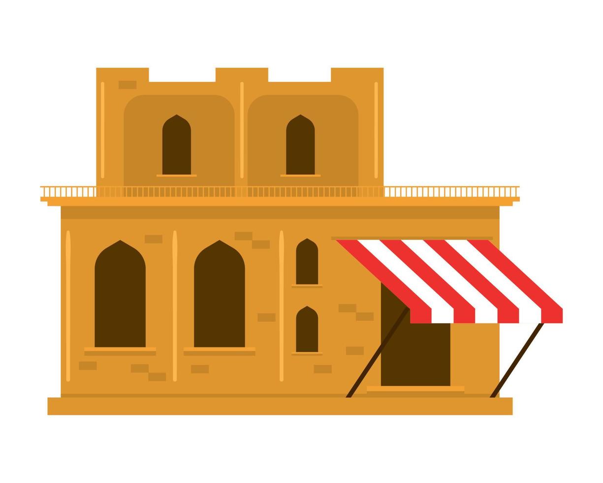 arabic store facade icon vector