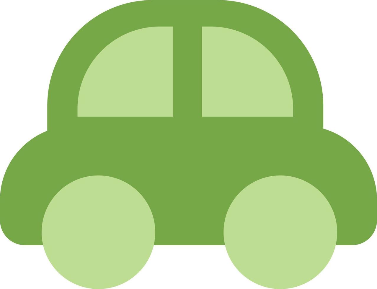 Green car, illustration, vector on a white background.