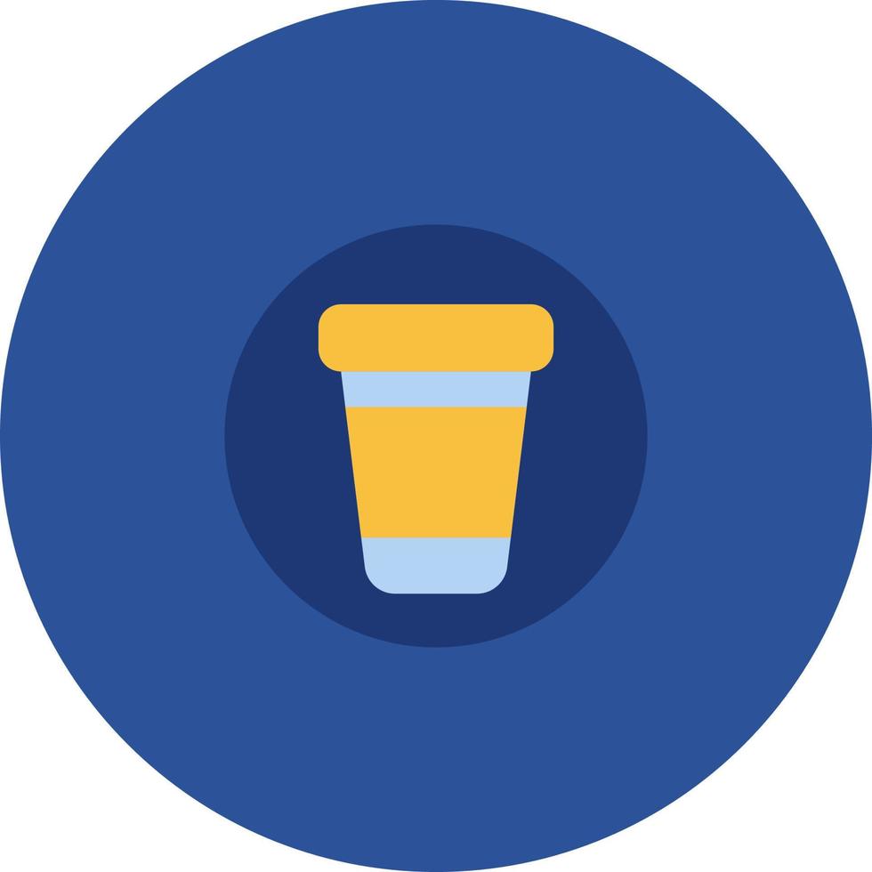 Yellow cup of coffee to go, illustration, vector on a white background.