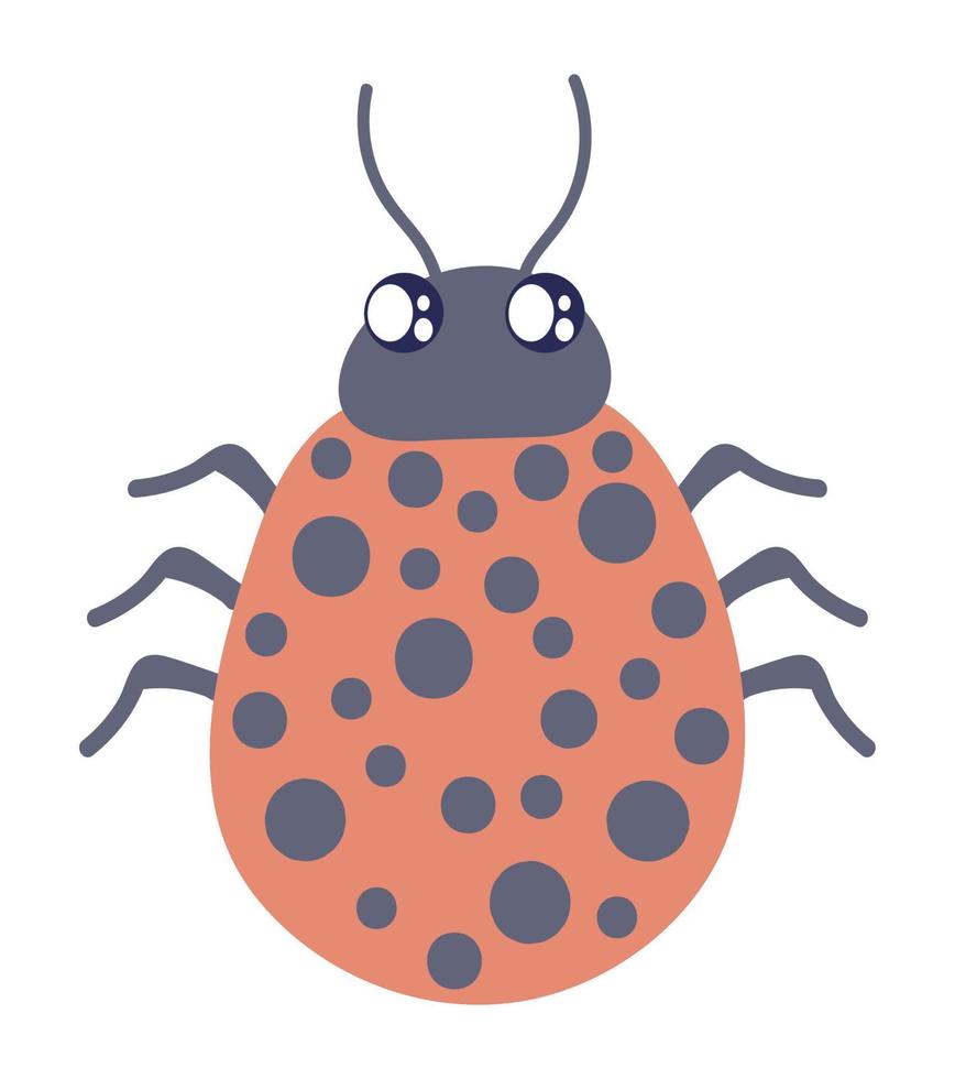 ladybird bug cartoon vector