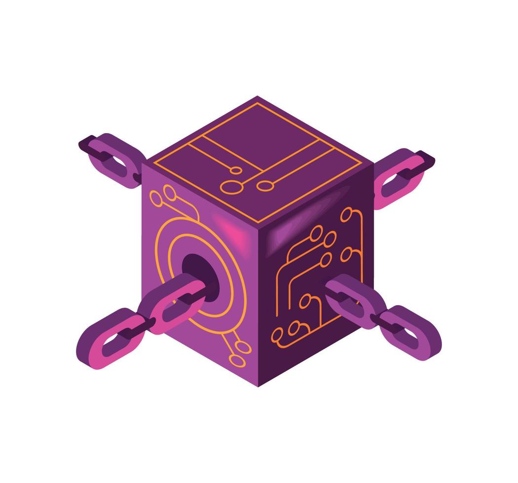 cryptocurrency and blockchain vector