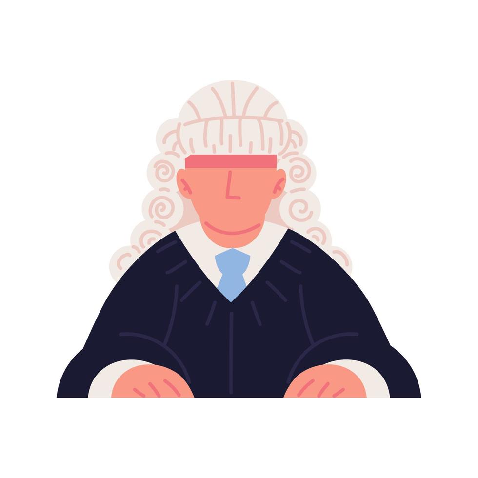 lawyer with wig vector