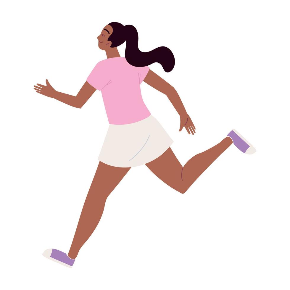 runner sport woman vector