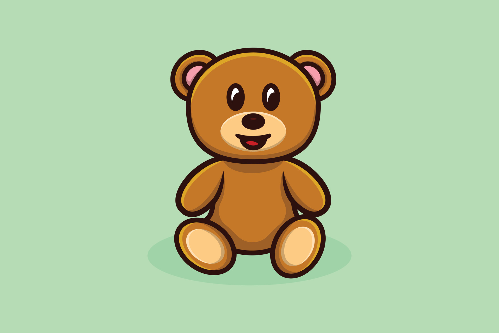 Sitting Teddy Bear vector icon illustration. Animal nature icon design  concept. Cartoon character, Zoo animal, Bear baby, Soft animals, Dangerous  animal, Childhood toy. 13830167 Vector Art at Vecteezy