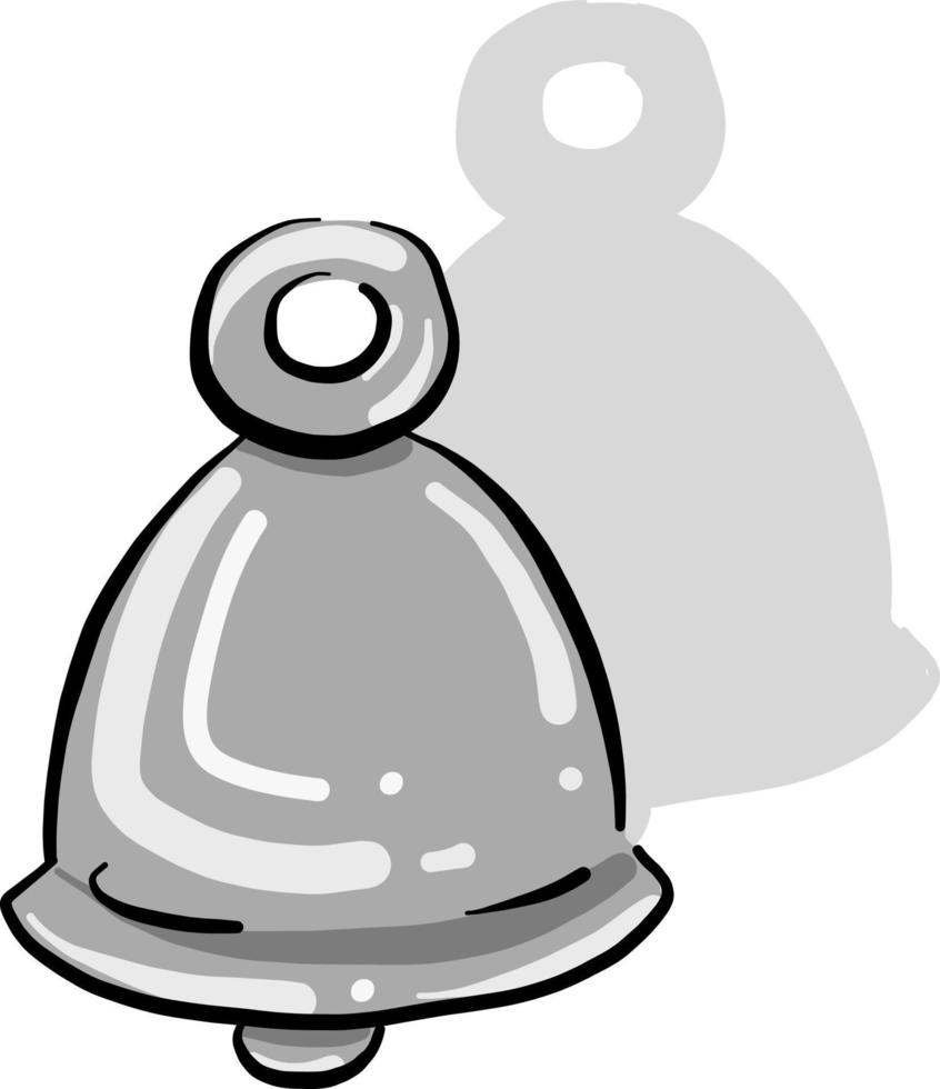 Metal bell , illustration, vector on white background