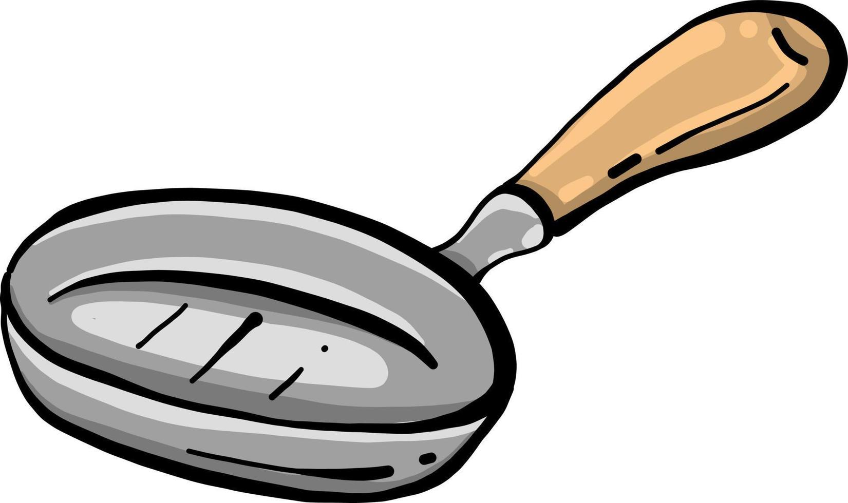Brazier drawing, illustration, vector on white background.