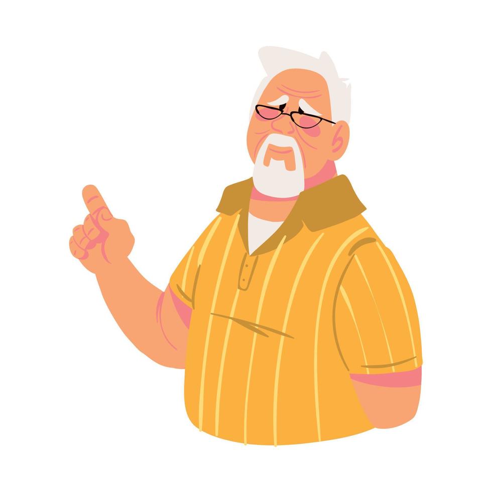 teacher old man vector