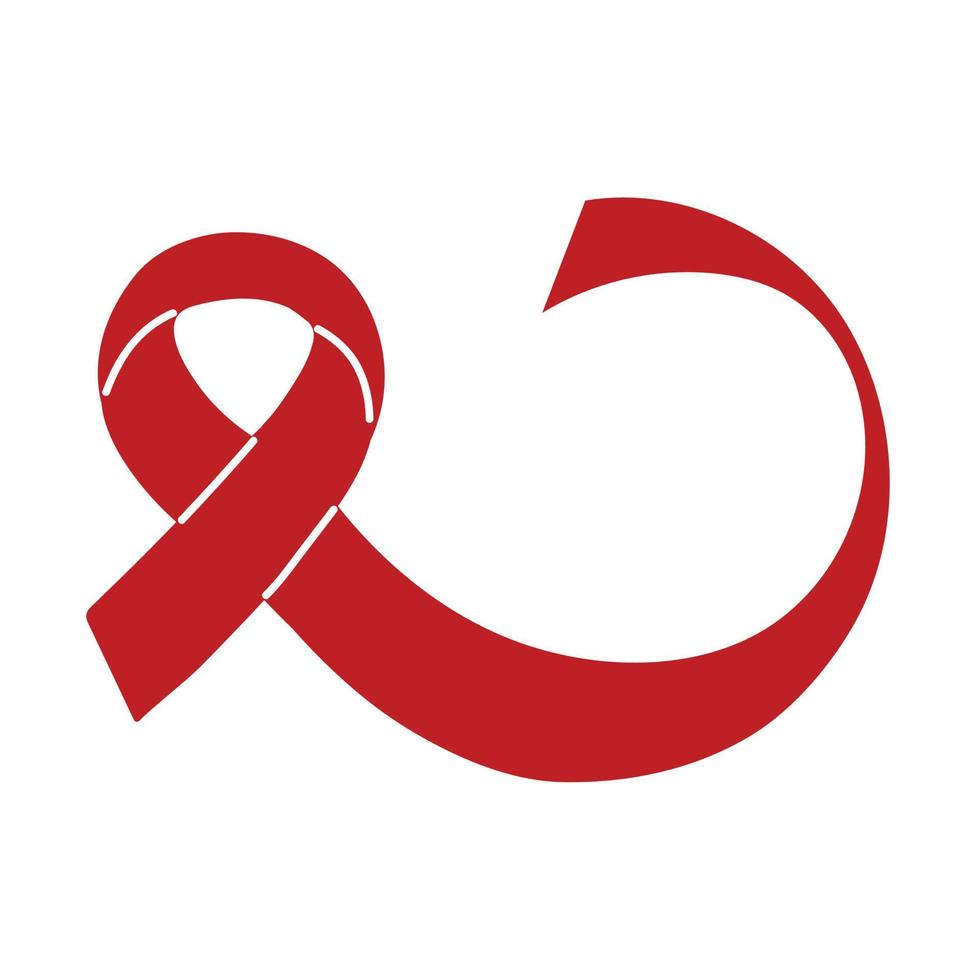 AIDS red ribbon vector