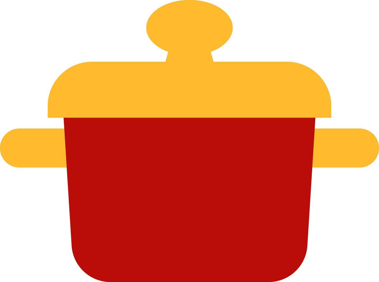 Red pot toy, illustration, vector on a white background.