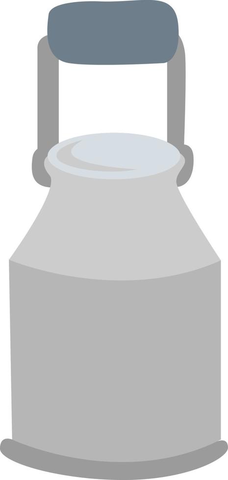 Milk can, illustration, vector on white background.
