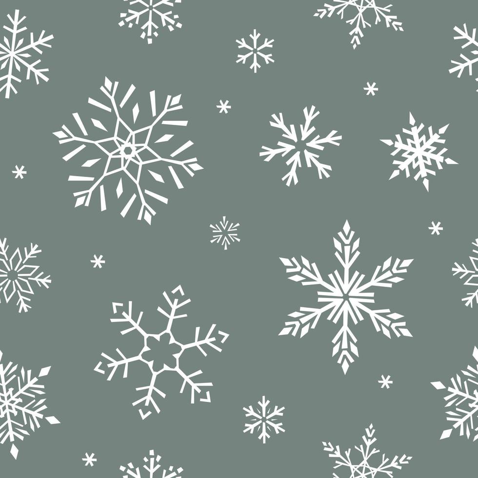 patrón de vector transparente con copos de nieve. para tejidos, papel de envolver, papeles pintados.