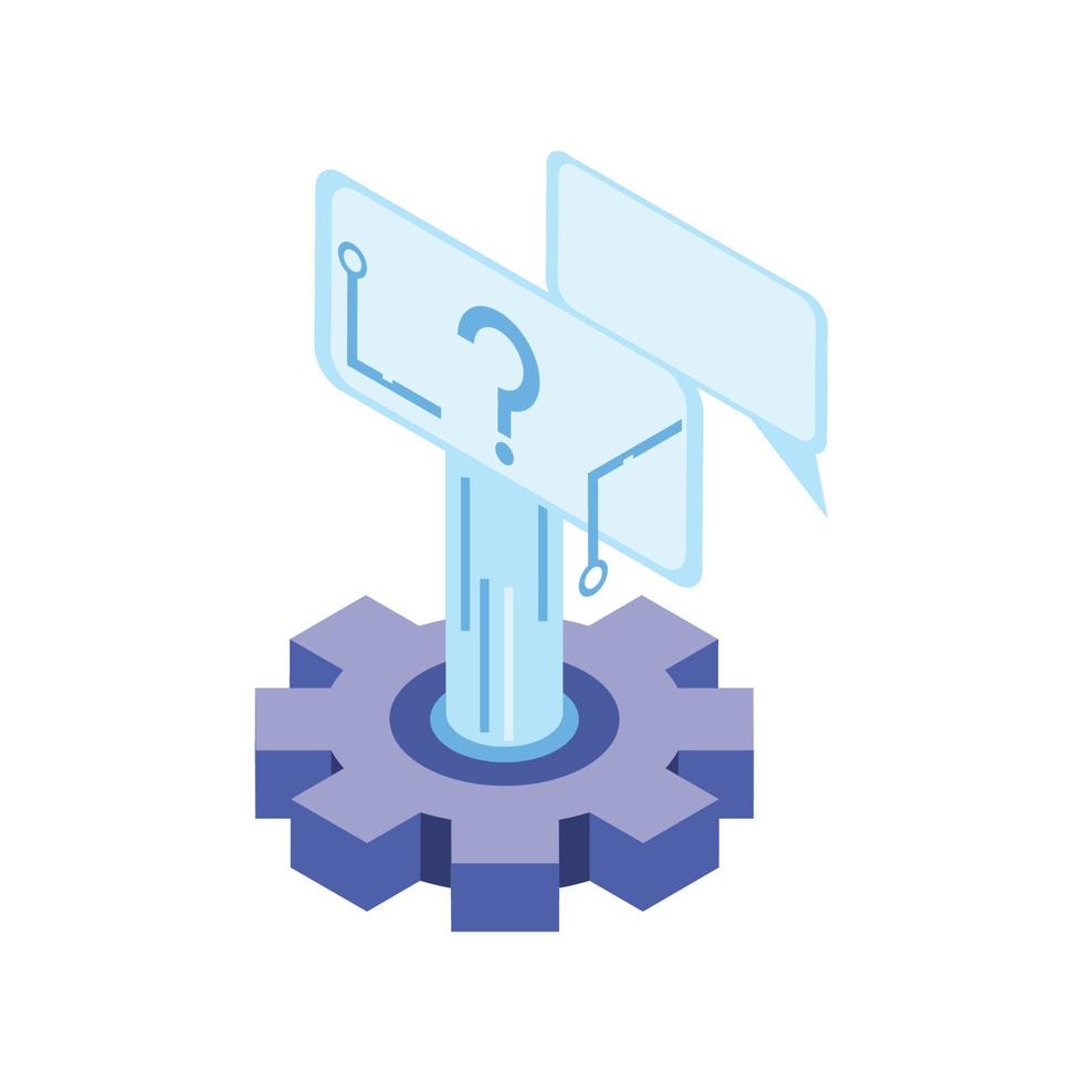 digital gear technology vector