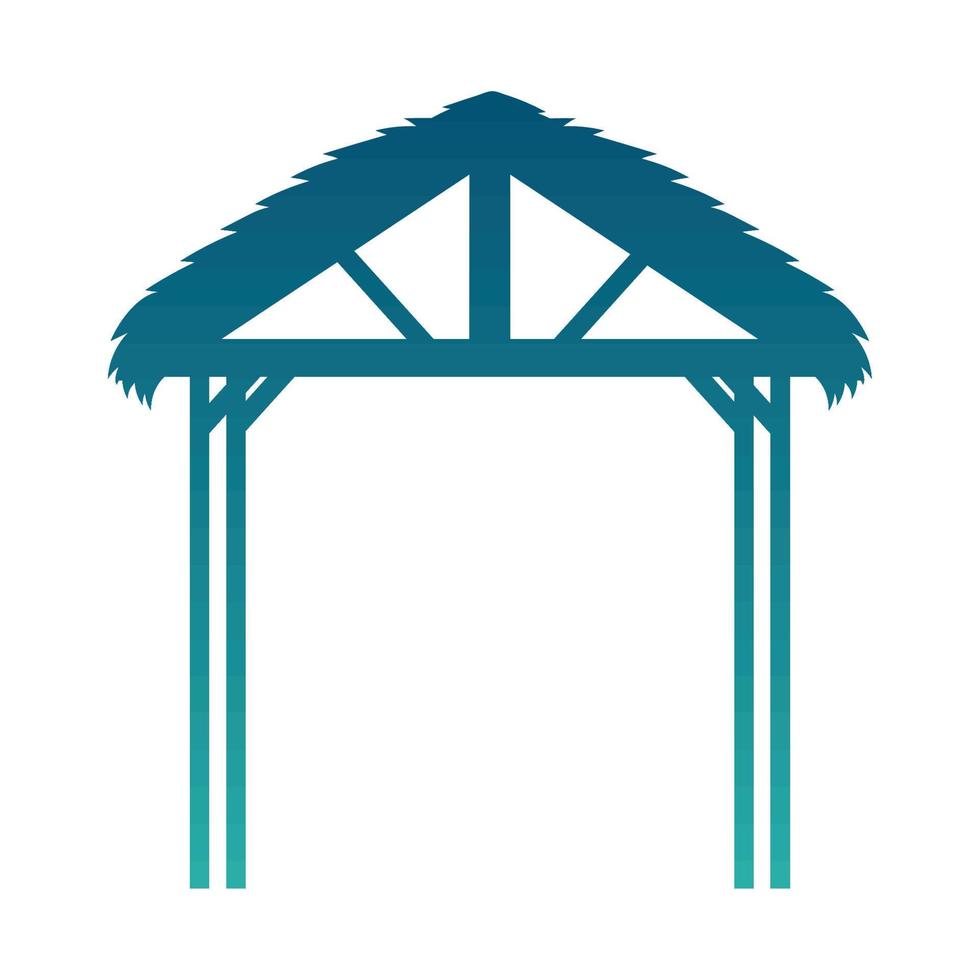 straw hut icon vector