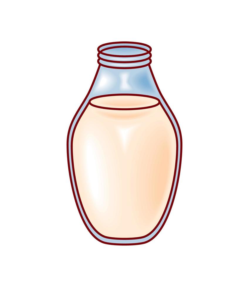icono de tarro de leche vector