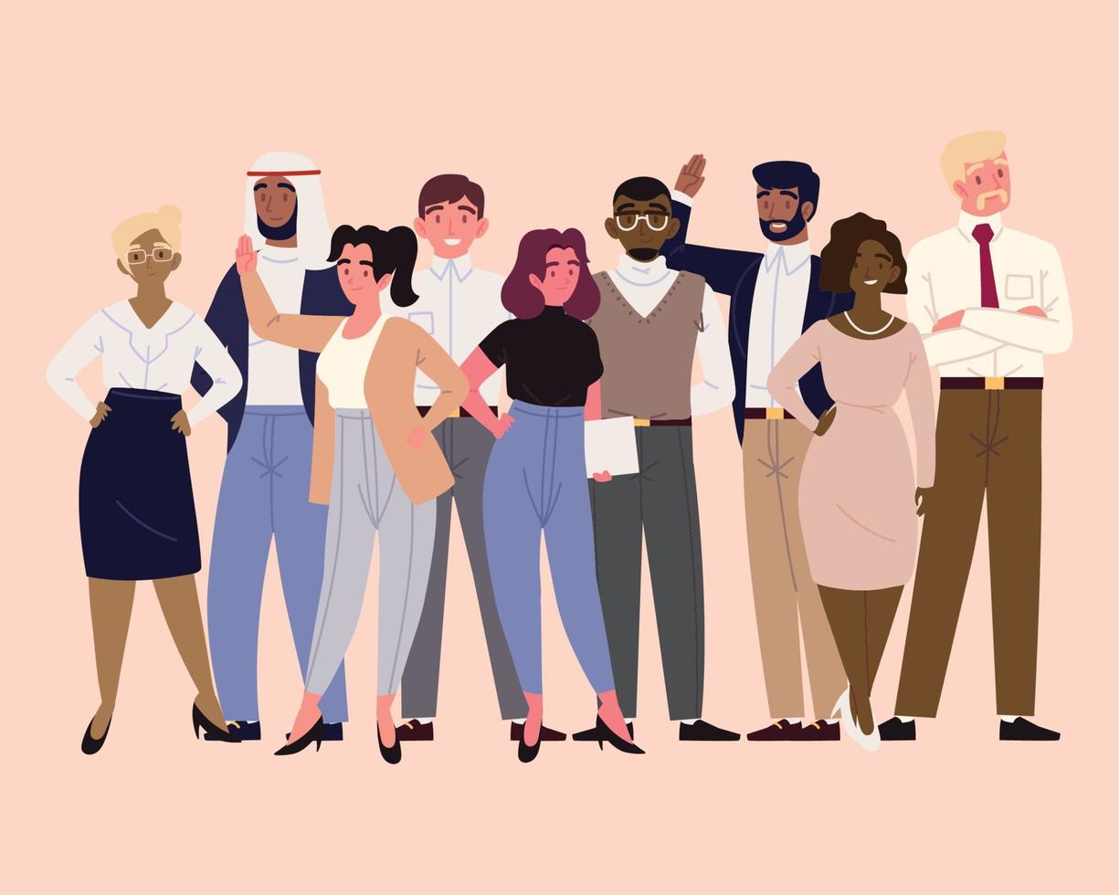 diverse people colleagues vector