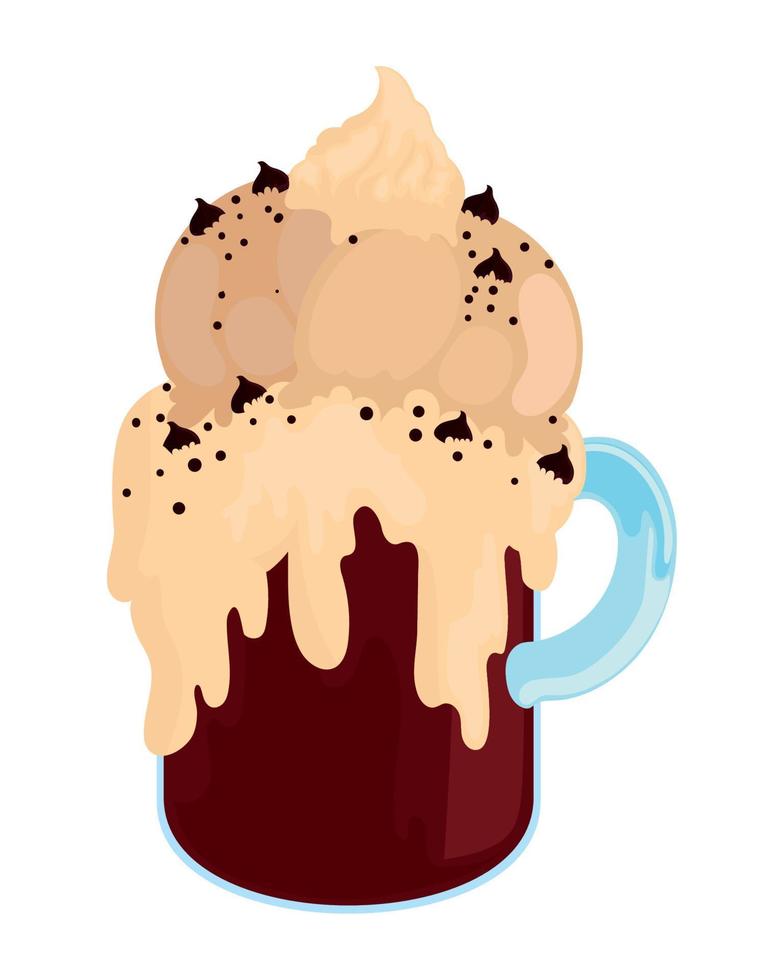 chocolate milkshake icon vector