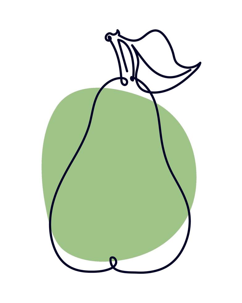 pear line drawing vector