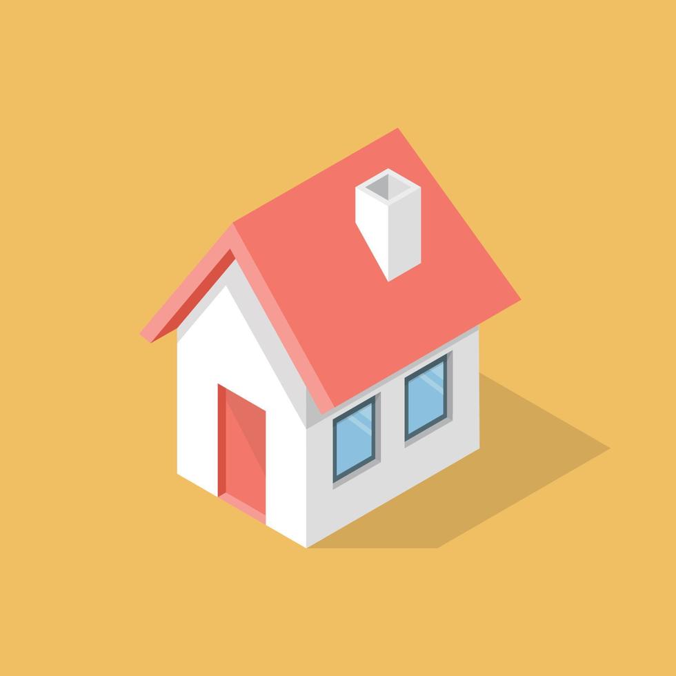 House flat isometric icon vector