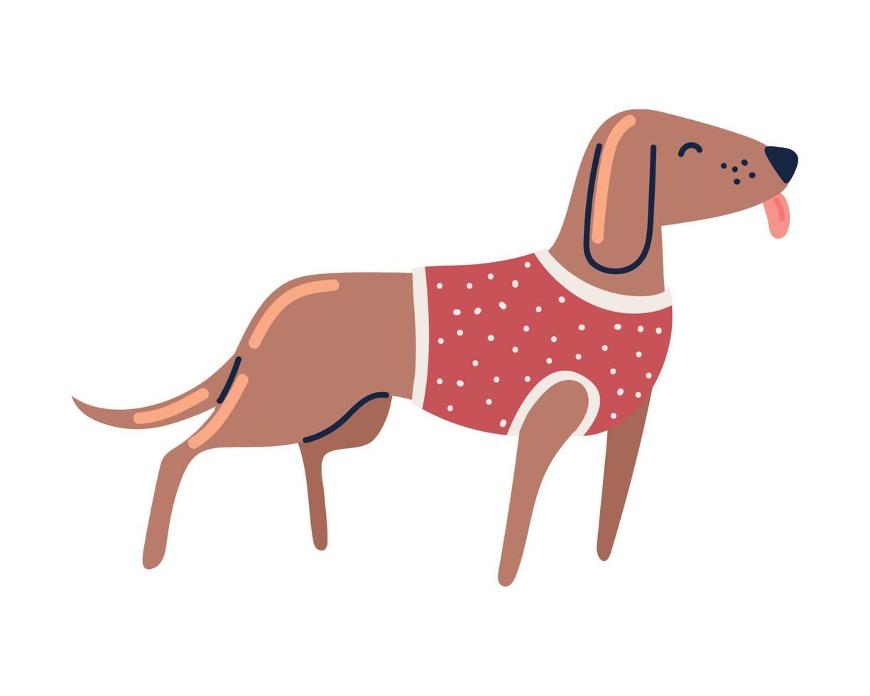 dog with christmas sweater vector