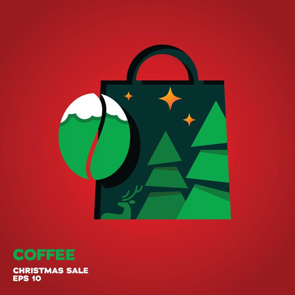 Coffee Christmas Sale vector