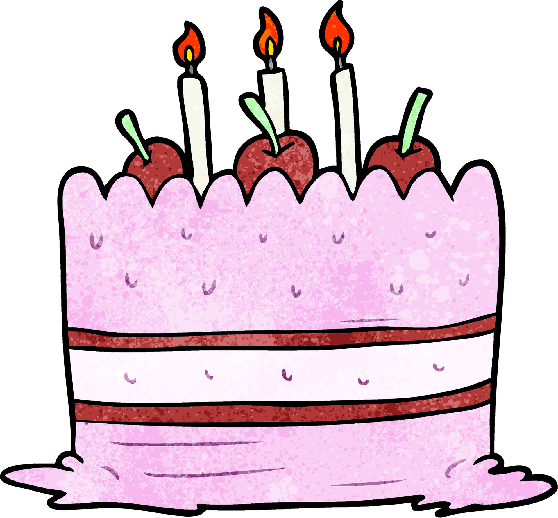Retro grunge texture cartoon birthday cake 13830923 Vector Art at Vecteezy