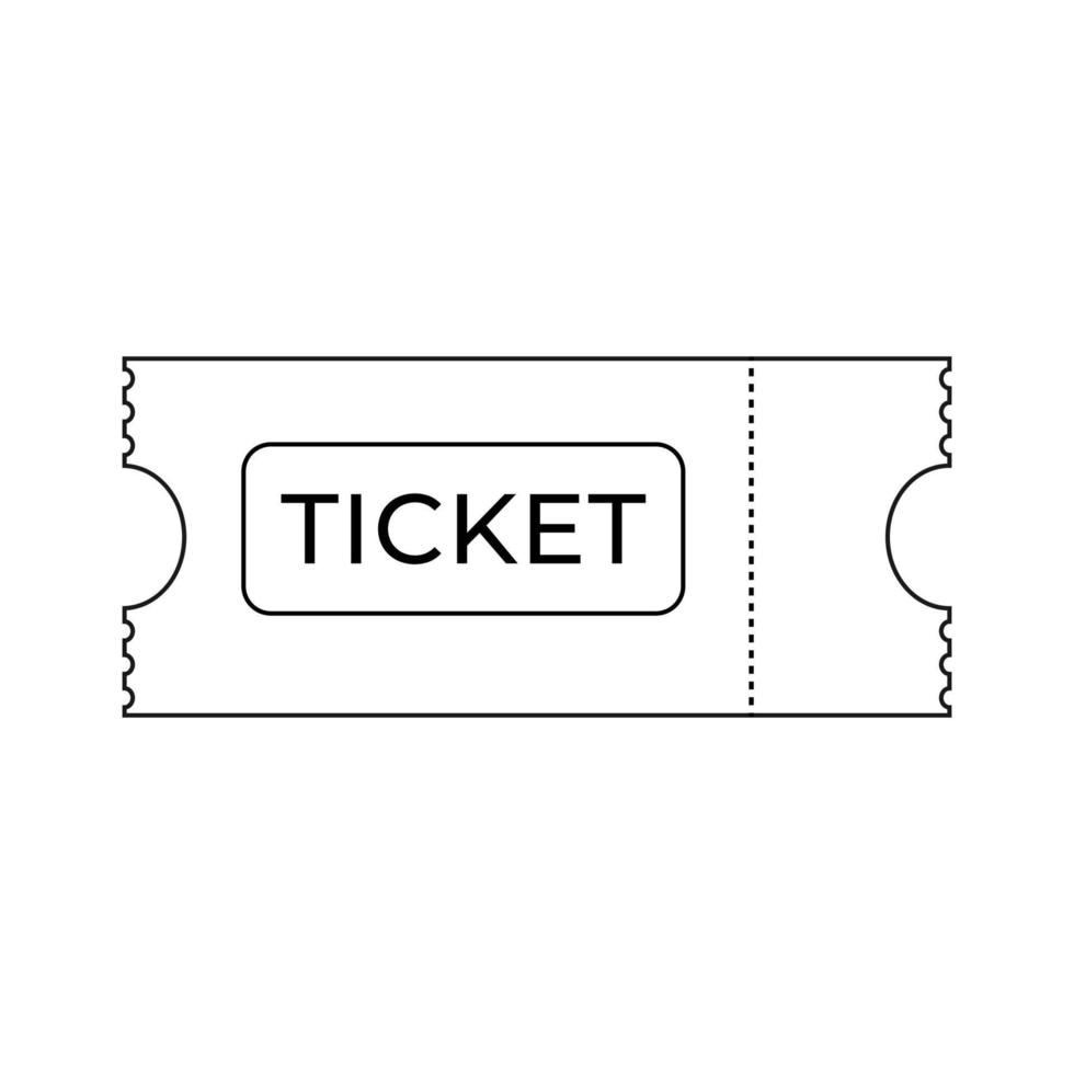 Ticket line art vector