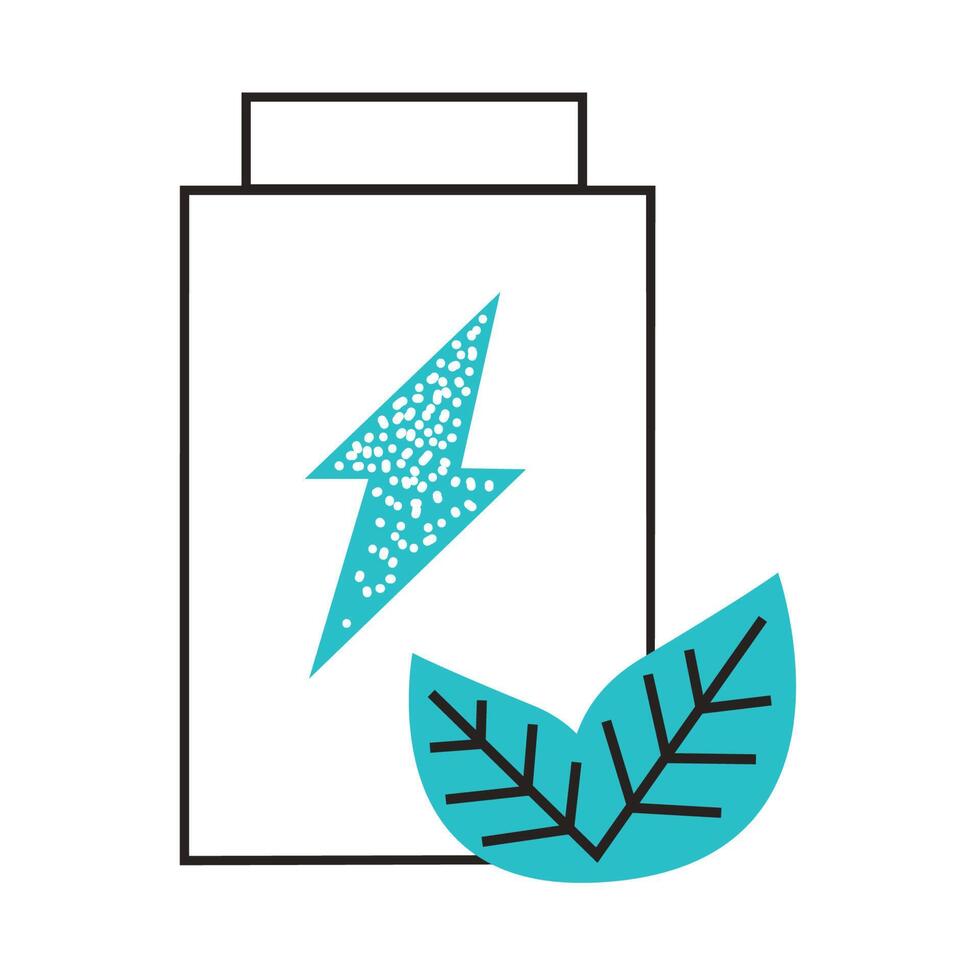 ecology battery sustainable stuff vector