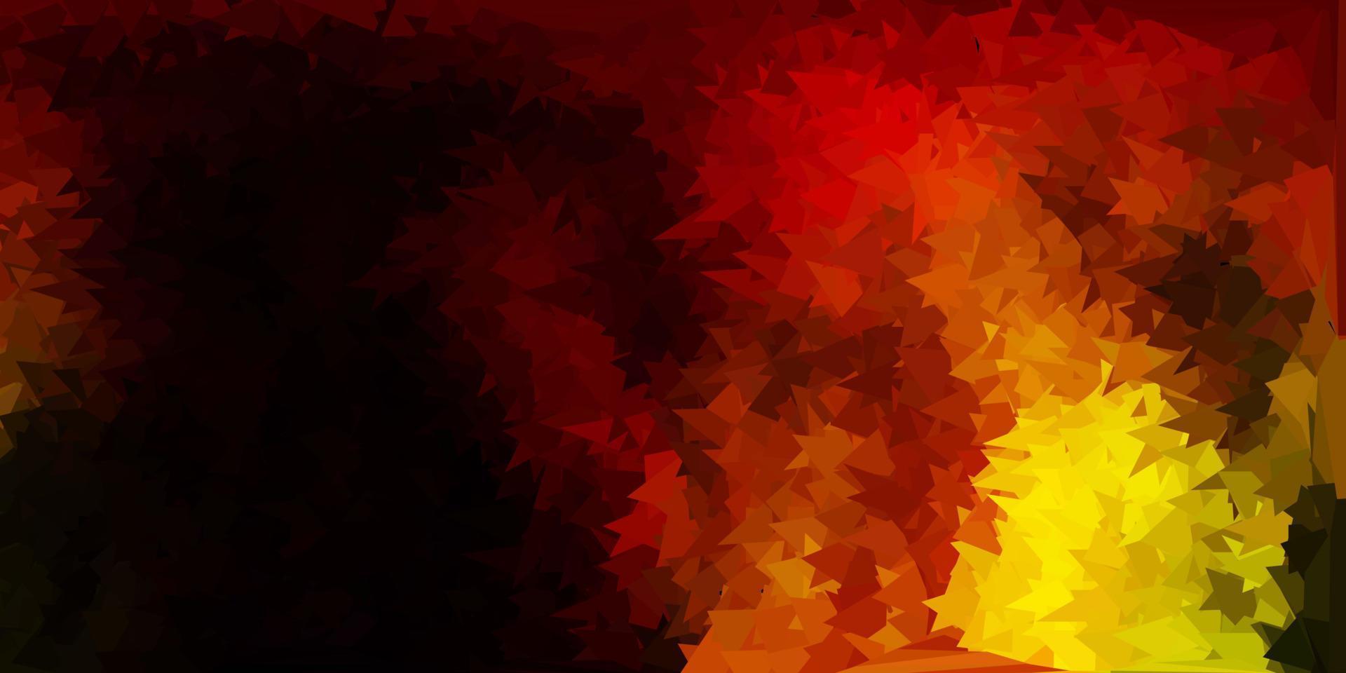 Dark red, yellow vector geometric polygonal design.