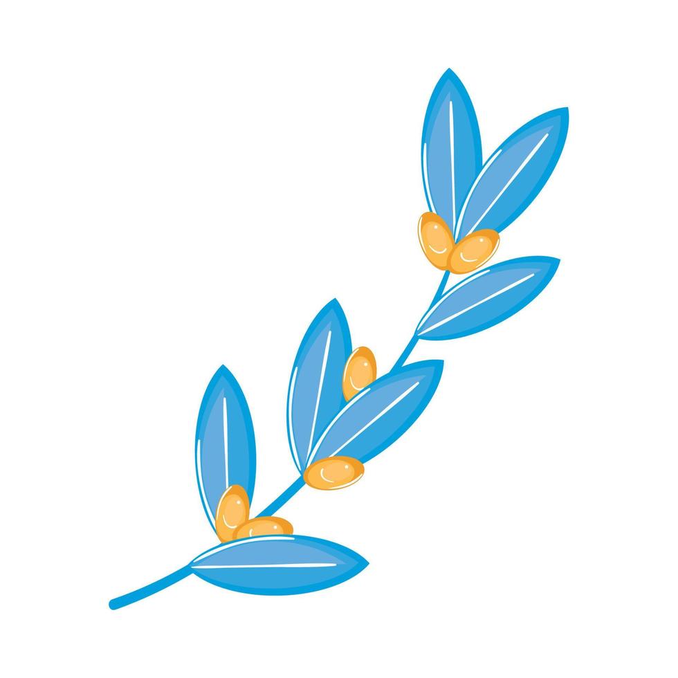 branch with seeds vector