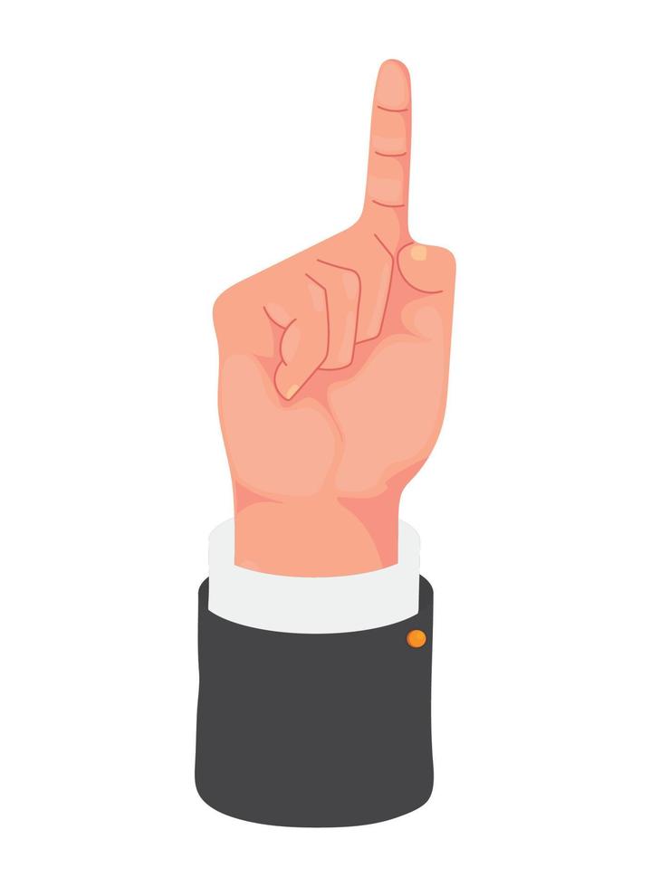 business raised hand vector