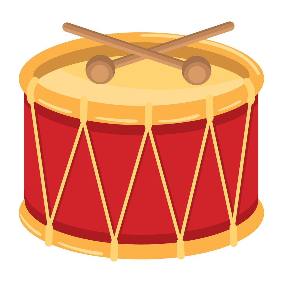drum toy icon vector