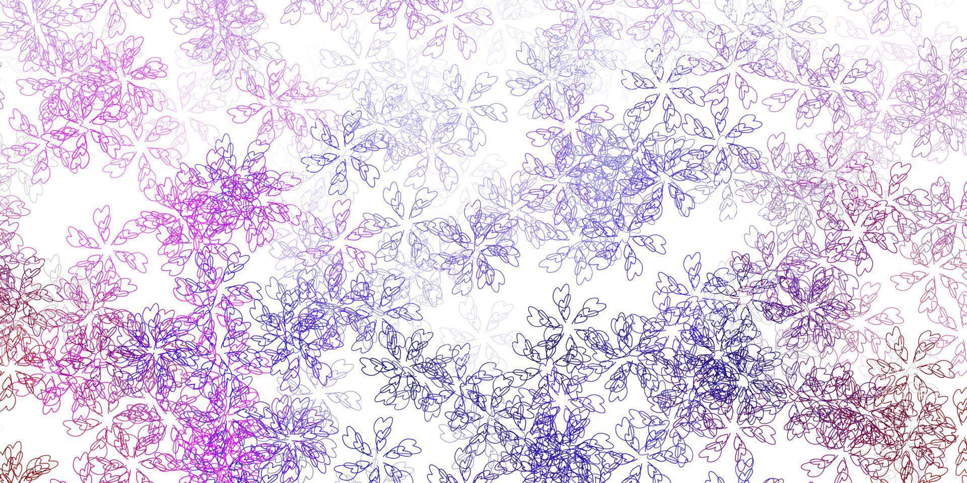 Light purple, pink vector abstract texture with leaves.
