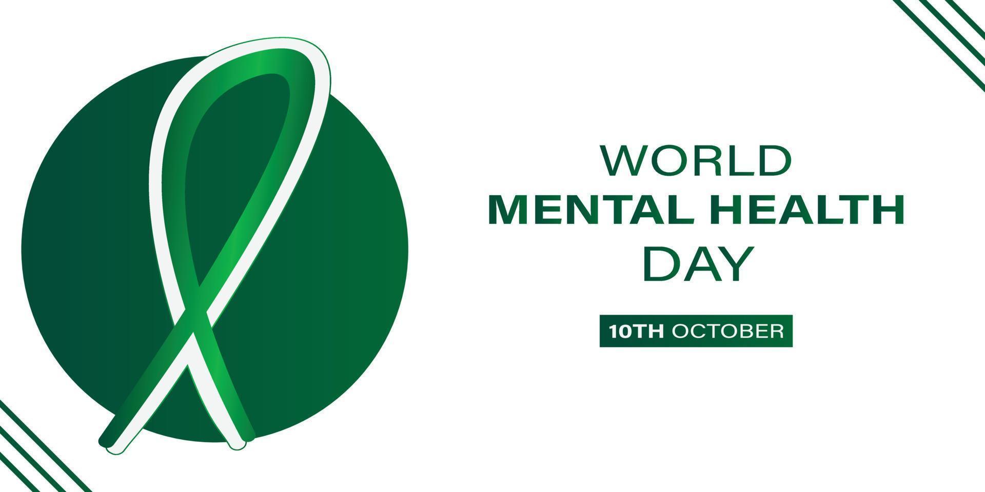 World mental health day background vector