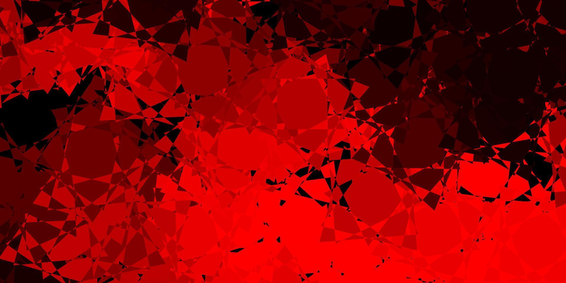 Dark Red vector background with polygonal forms.